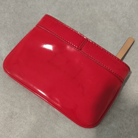 Kate Spade Cherry Red Patent Card Holder - Picture 2 of 3